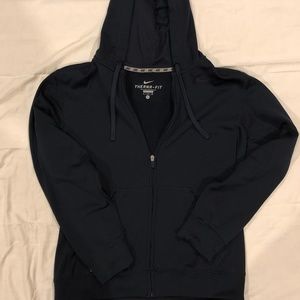 Nike Therma-Fit Small Navy Zip Up Hoodie